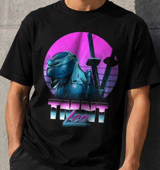 Camiseta Leo – Tortugas Ninja (negra)
