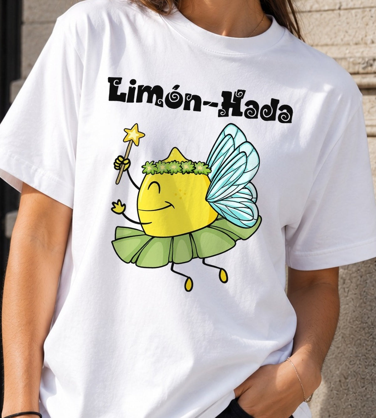 Camiseta Limón-Hada – Regalo para los que aman los chistes malos (blanca)