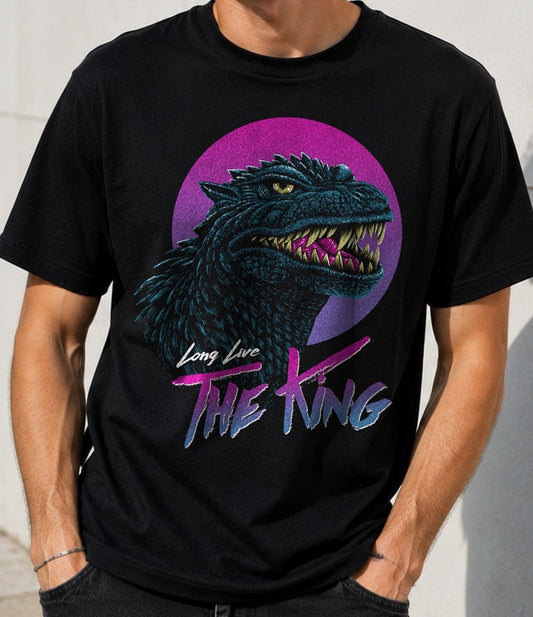 Camiseta Long Live The King – Godzilla (negra)