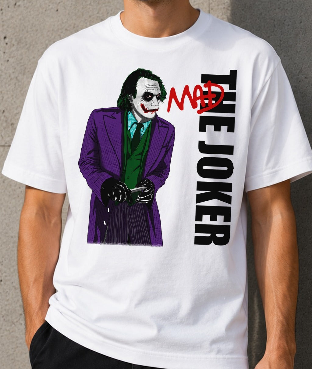 Camiseta Mad – The Joker de Batman (blanca)