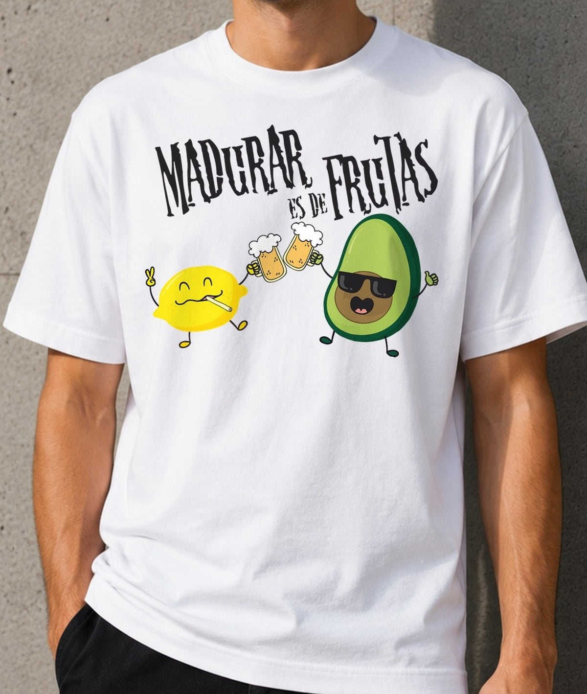 Camiseta Madurar es de Frutas – Regalo Humor (blanca)