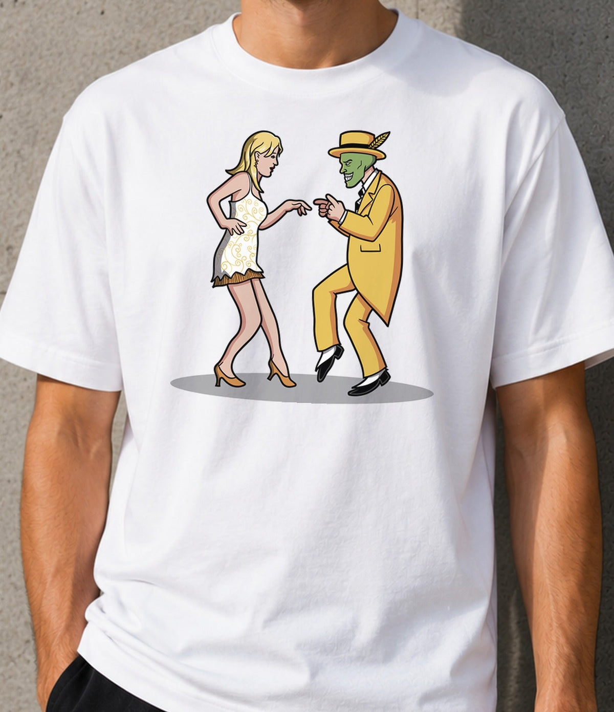 Camiseta Mask Fiction – Parodia de Cine de los 90 (blanca)