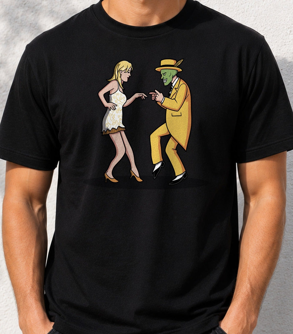 Camiseta Mask Fiction – Parodia de Cine de los 90 (negra)