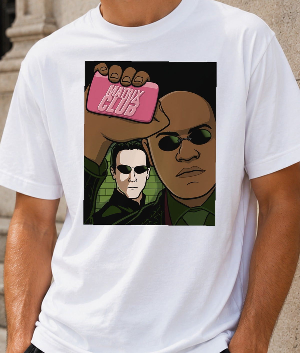 Camiseta Matrix Club – Elige tu Pastilla (blanca)