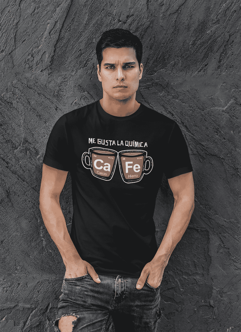 Camiseta Me gusta la química (Café) - El Cajón Friki