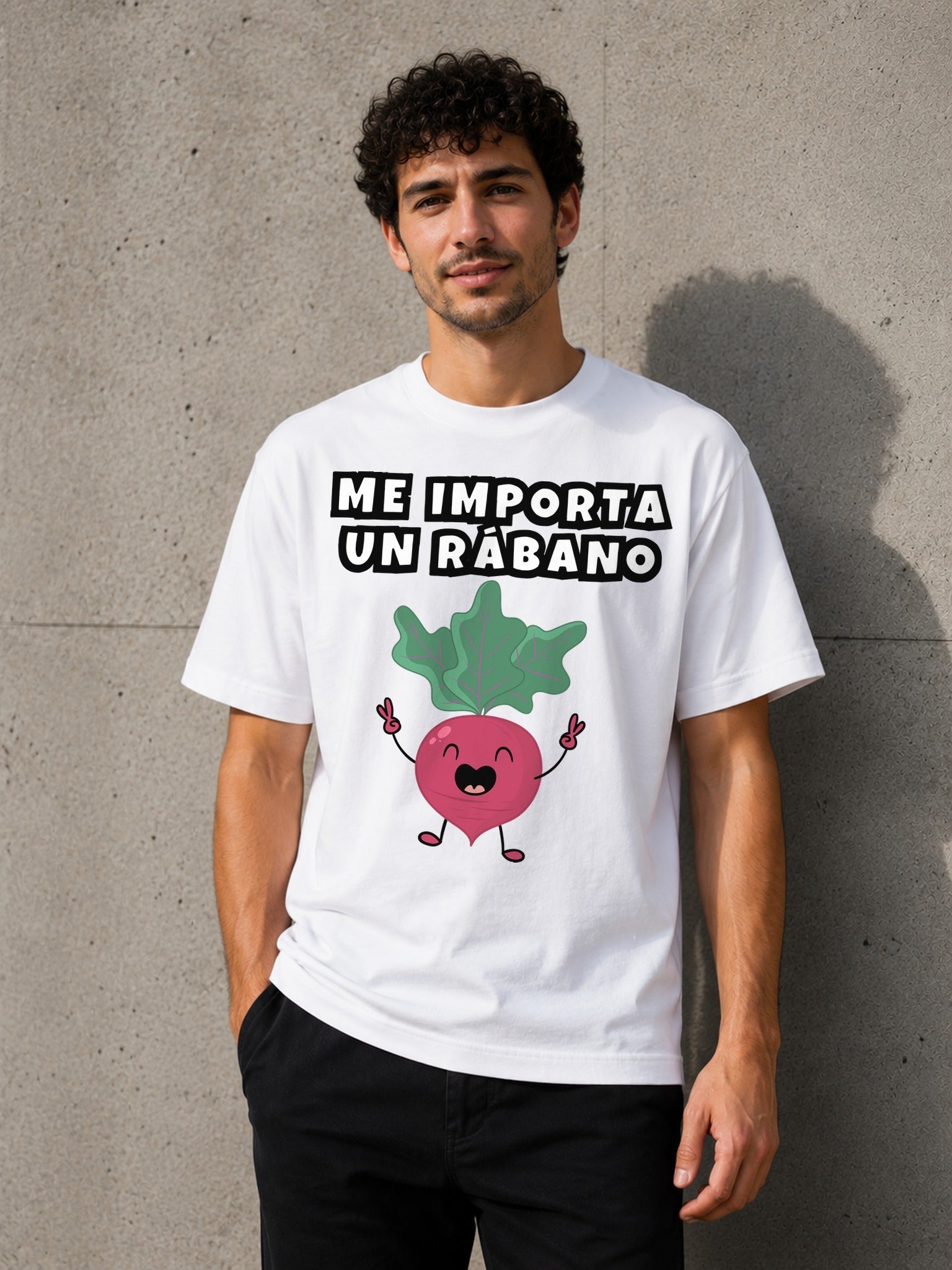 Camiseta con el diseño Me Importa un Rábano – Regalo con humor para pasotas, de Paranoia Records