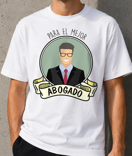 Camiseta Mejor Abogado – Regalo para abogados (blanca)