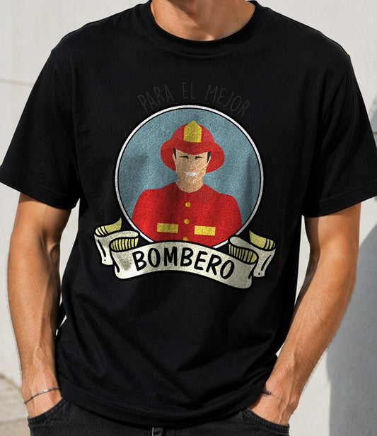 Camiseta Mejor Bombero – Regalo para bomberos (negra)