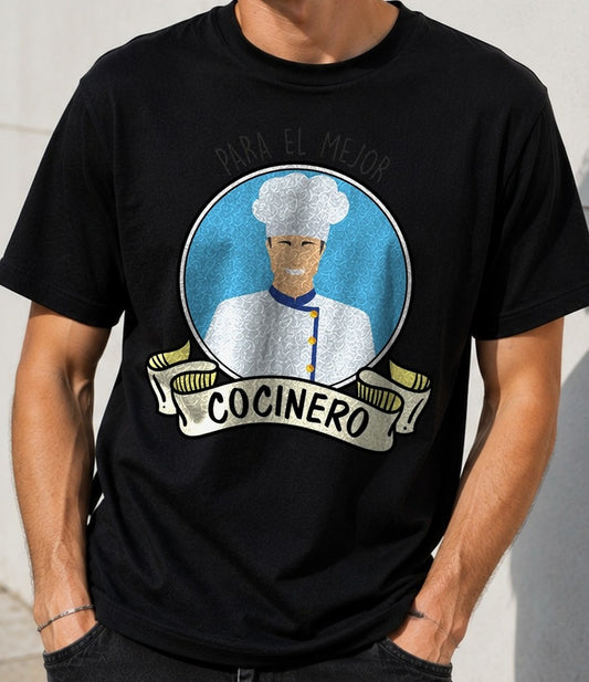 Camiseta Mejor Cocinero – Regalo para cocineros (negra)