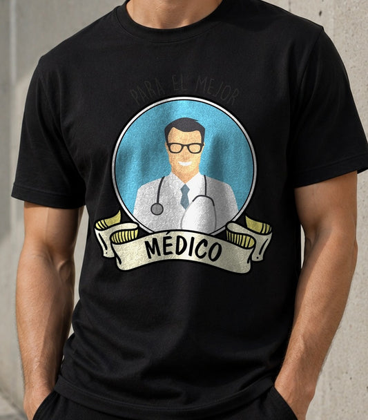 Camiseta Mejor Médico – Regalo para médicos (negra)