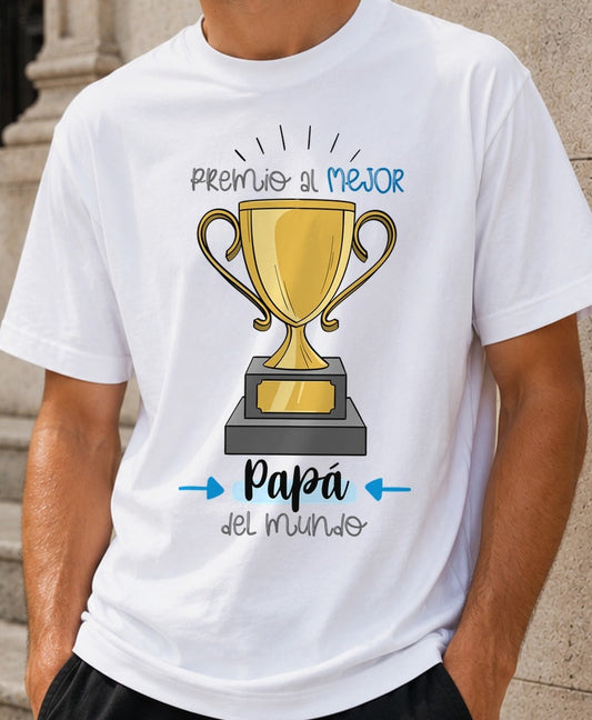 Camiseta Mejor Papá – Regalo Día del Padre (blanca)