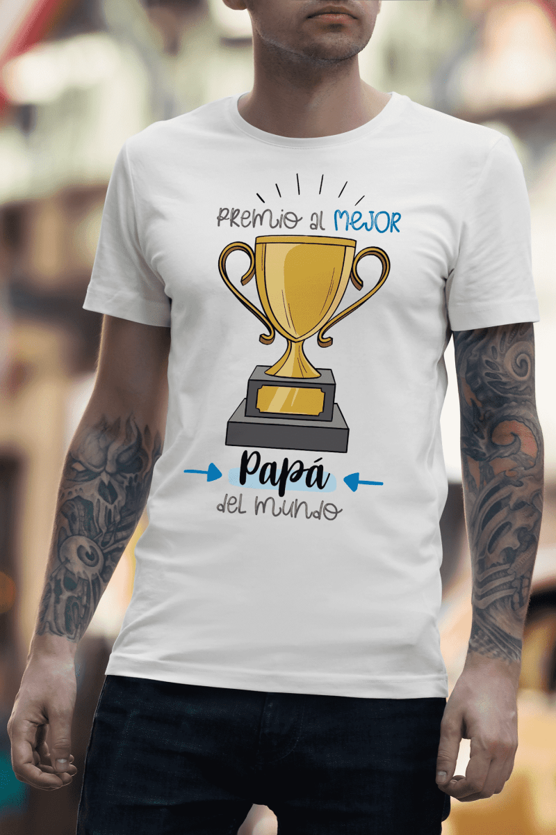 Camiseta Mejor papá del mundo - El Cajón Friki
