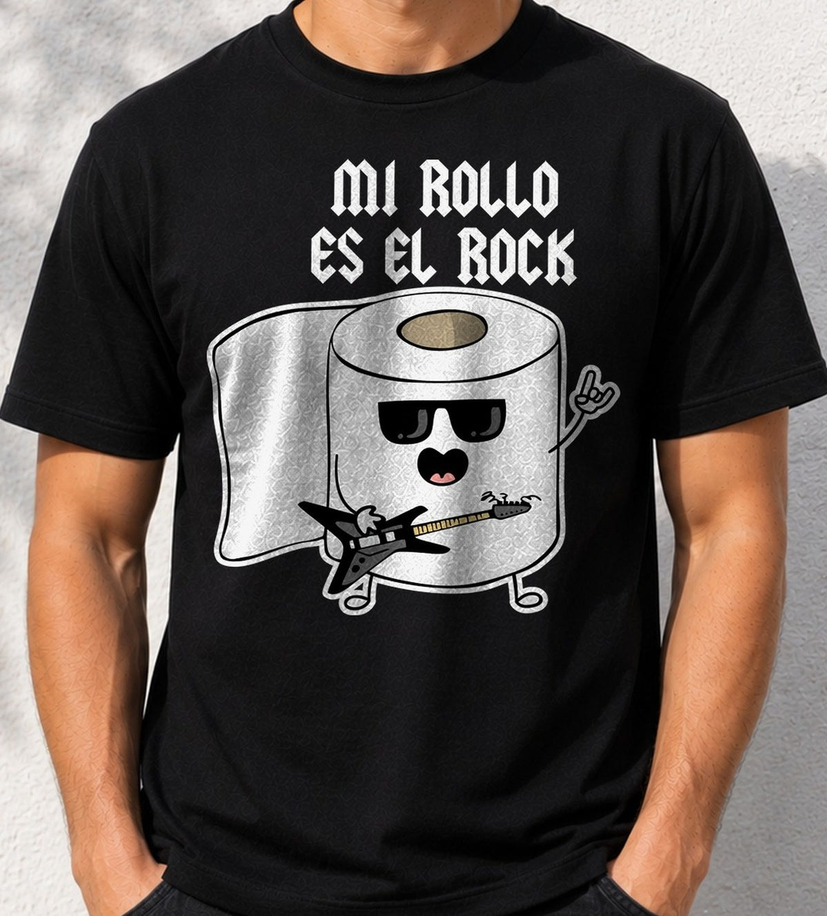 Camiseta Mi Rollo es el Rock – Regalo para rockeros (negra)