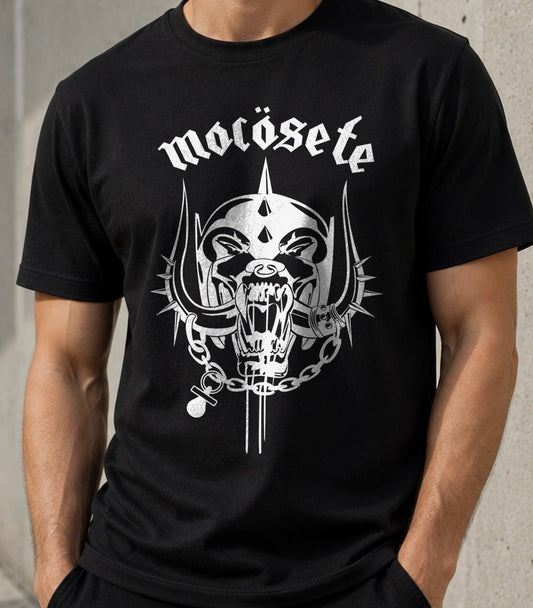 Camiseta Mocösete – Parodia Heavy Metal para Rockeros (negra)