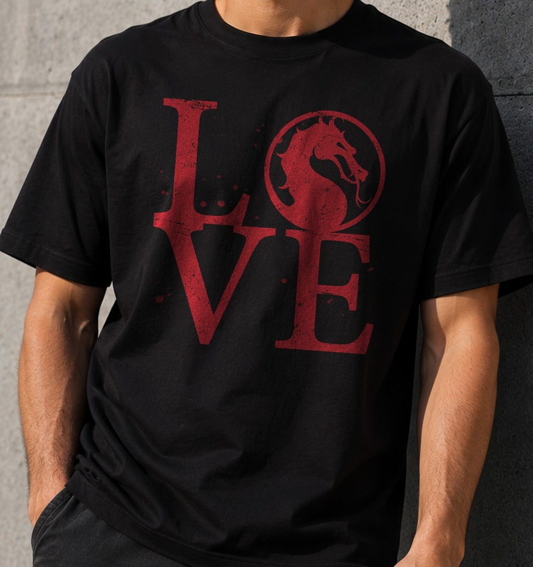 Camiseta Mortal Love – Mortal Kombat (negra)