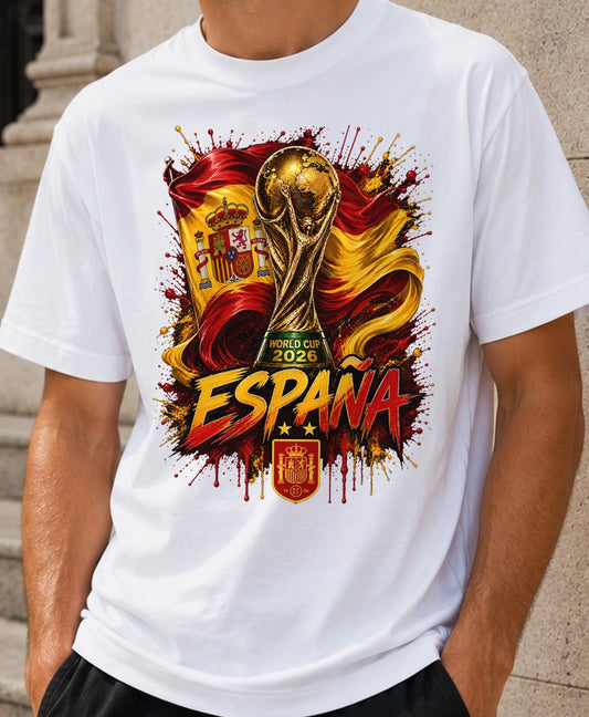 Camiseta Mundial 2026 – España (blanca)