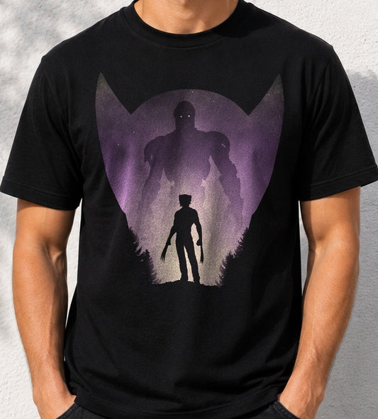 Camiseta Mutant vs Sentinel – Wolverine de Marvel (negra)