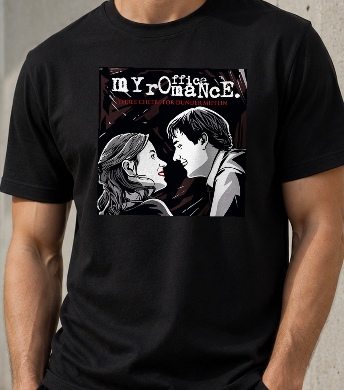 Camiseta My Office Romance – Parodia Emo de Serie de Oficina (negra)