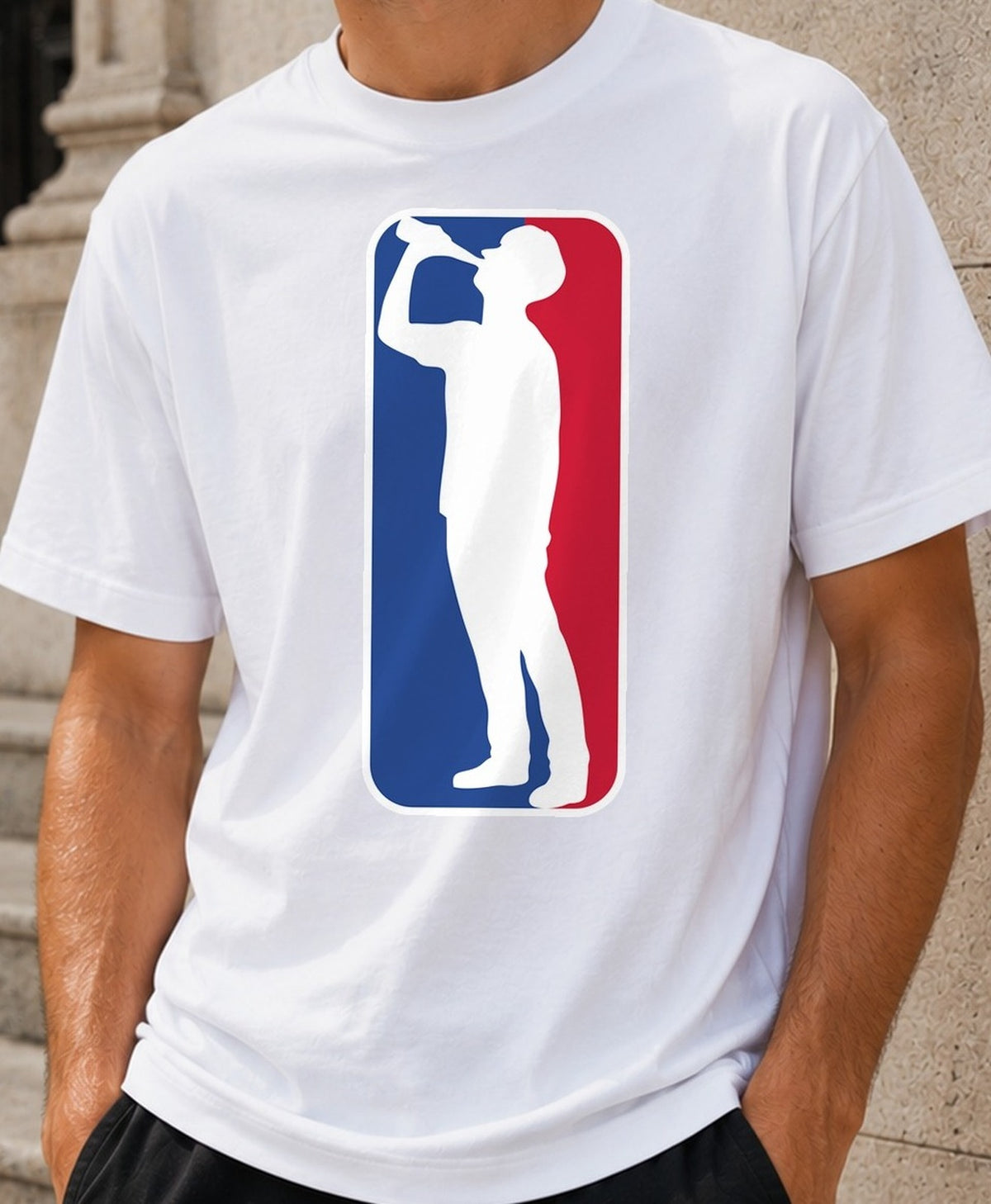 Camiseta National Beer Association – Parodia deportiva para cerveceros (blanca)