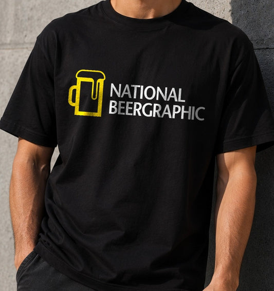 Camiseta National Beergraphic – Regalo para amantes de la cerveza (negra)
