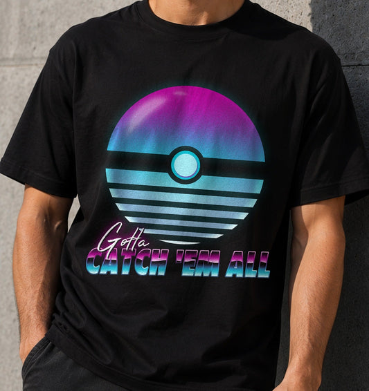 Camiseta Neon Ball – Pokémon (negra)