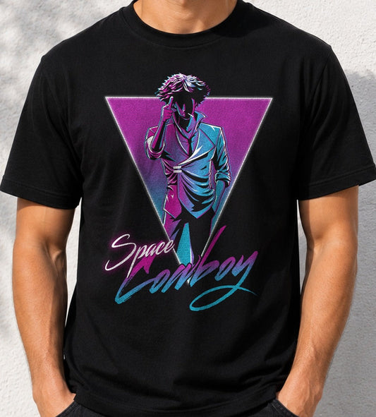 Camiseta Neon Cowboy – Cowboy Bebop (negra)