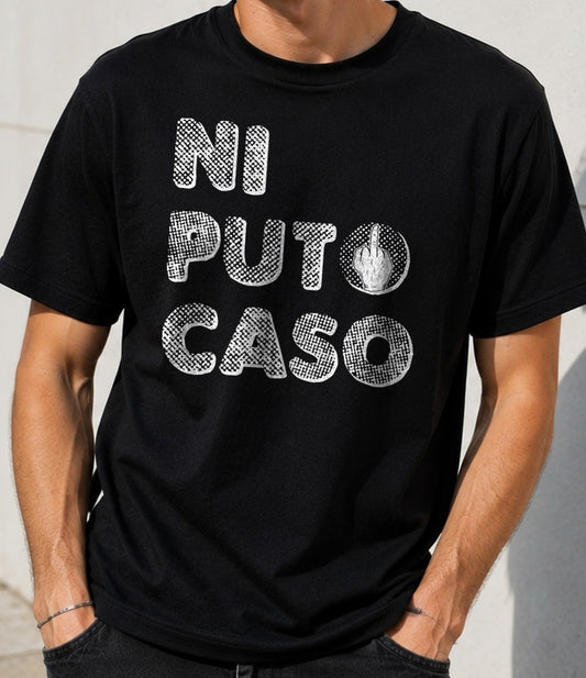 Camiseta Ni Puto Caso – Regalo con actitud (negra)