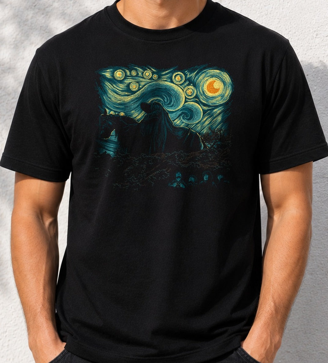 Camiseta Nightfall in Middle-earth – El Señor de los Anillos (negra)