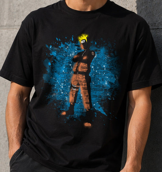 Camiseta Ninja Graffiti – Anime Ninja Estilo Urbano (negra)