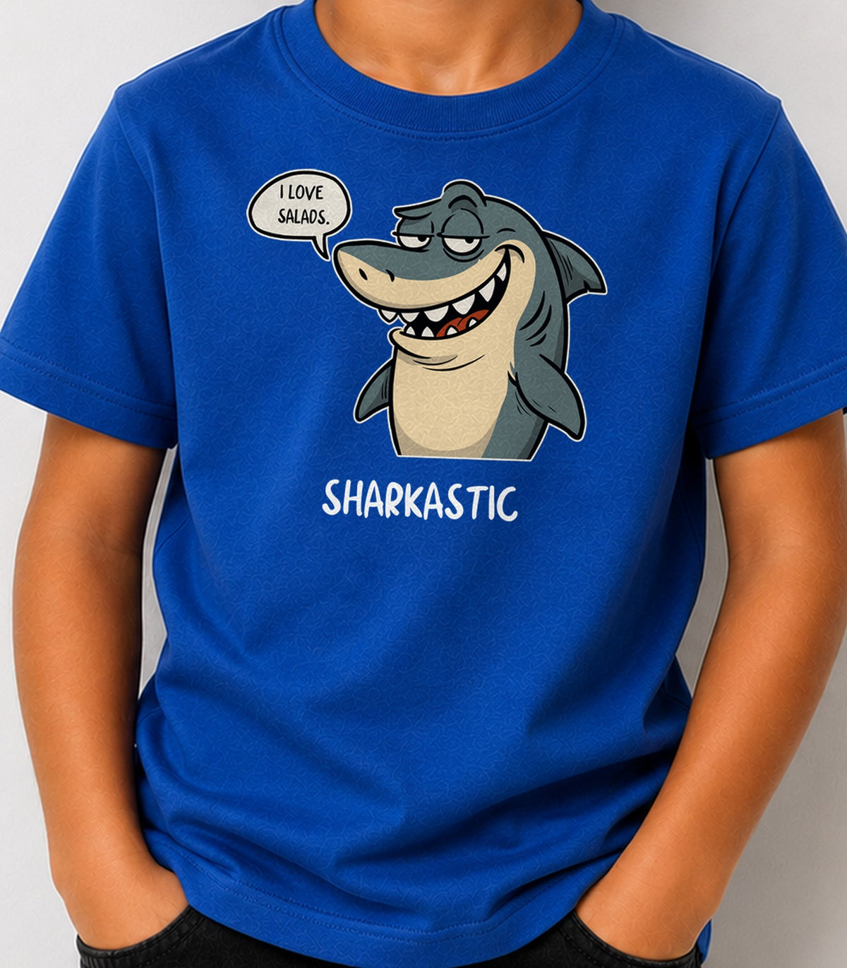 Camiseta niño Sharkastic Dark (azul)