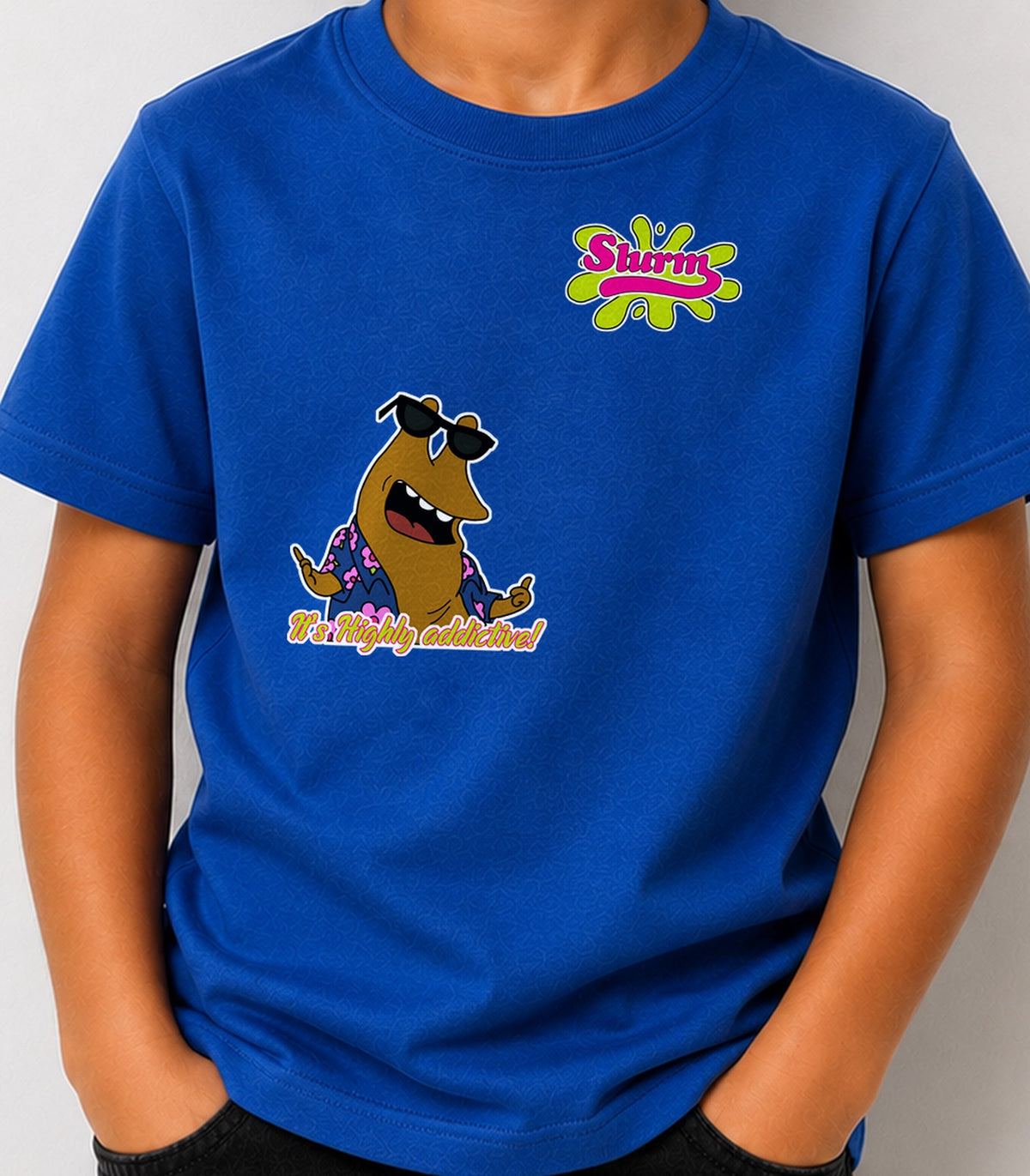 Camiseta niño Slurm (azul)