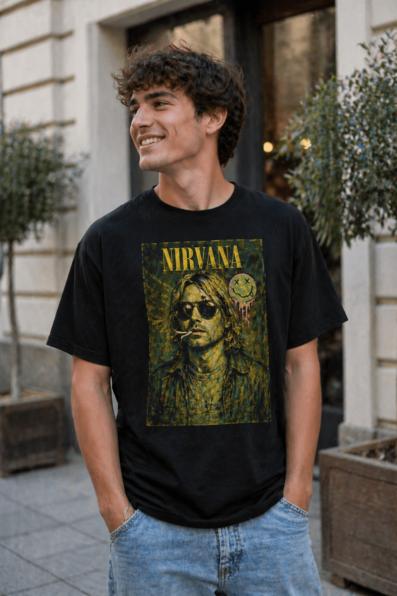 Camiseta Nirvana Surreal Grunge Portrait - El Cajón Friki