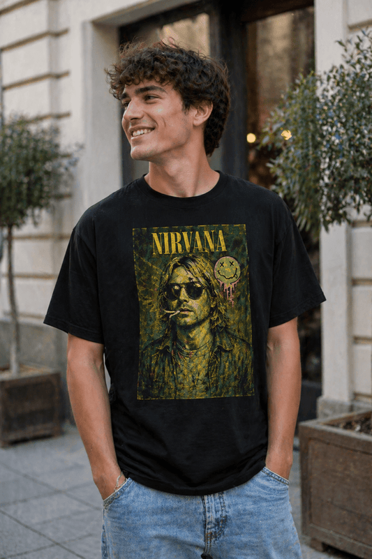 Camiseta Nirvana Surreal Grunge Portrait - El Cajón Friki
