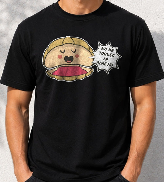 Camiseta No Me Toques La Almeja – Humor con Doble Sentido (negra)