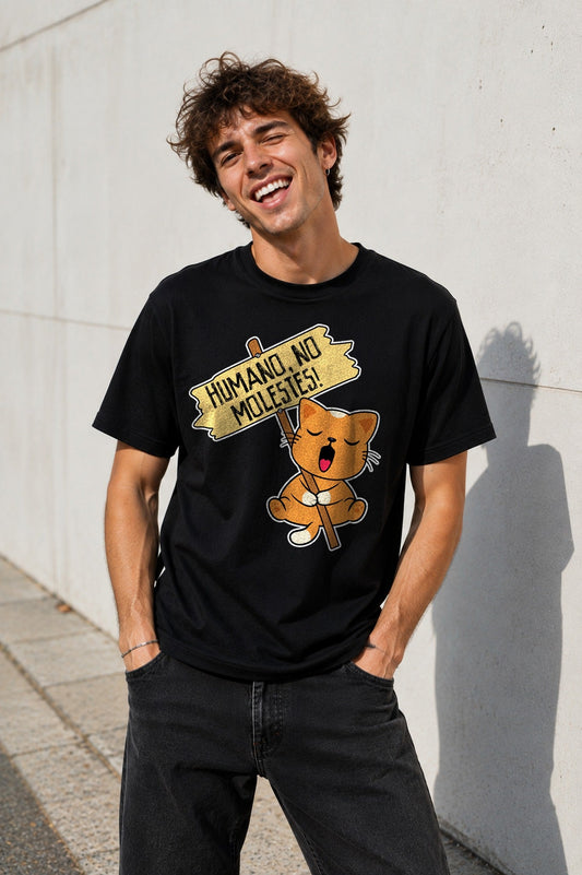 Camiseta con el diseño No Molestes – Regalo para amantes de los gatos, de Paranoia Records