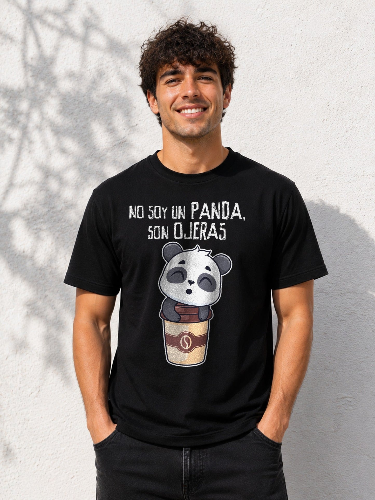 Camiseta No Soy un Panda – Regalo para adictos al café
