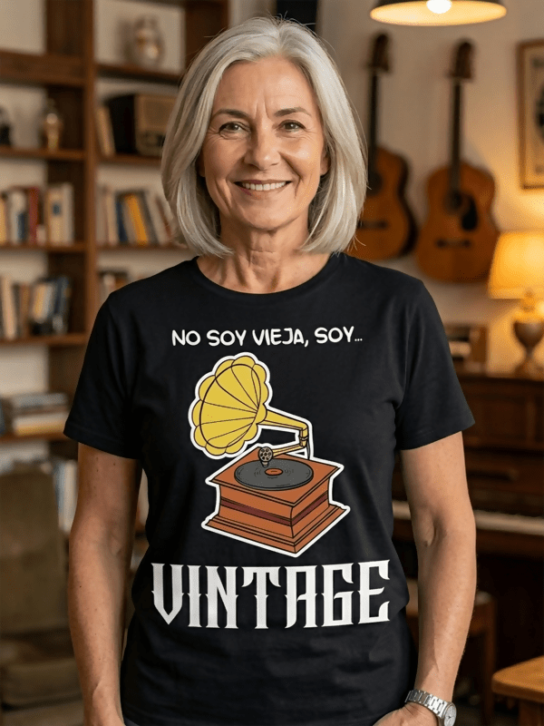 Camiseta No soy vieja soy vintage - El Cajón Friki