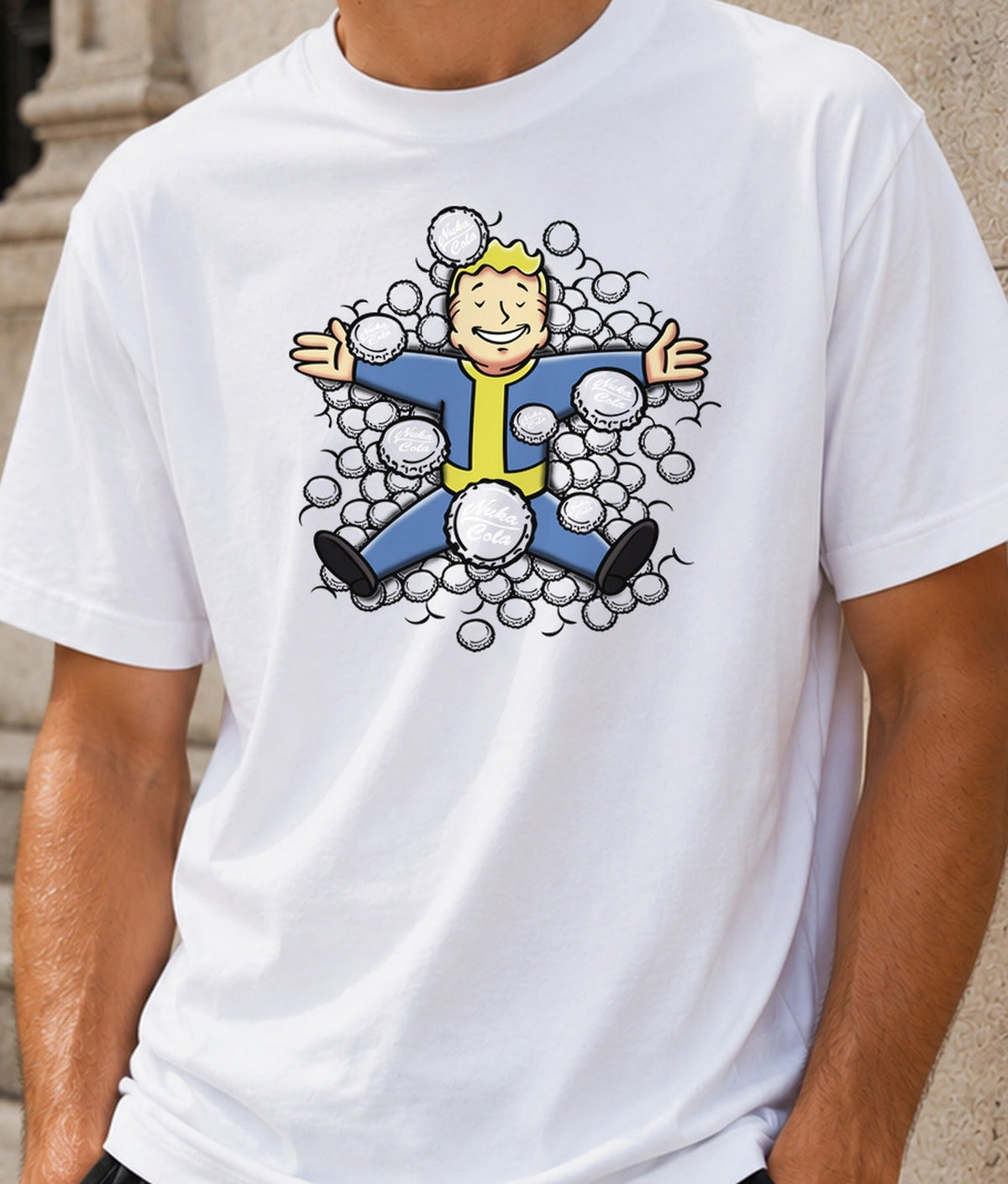 Camiseta Nuclear Beauty – Ángel de Chapas Nuclear (blanca)