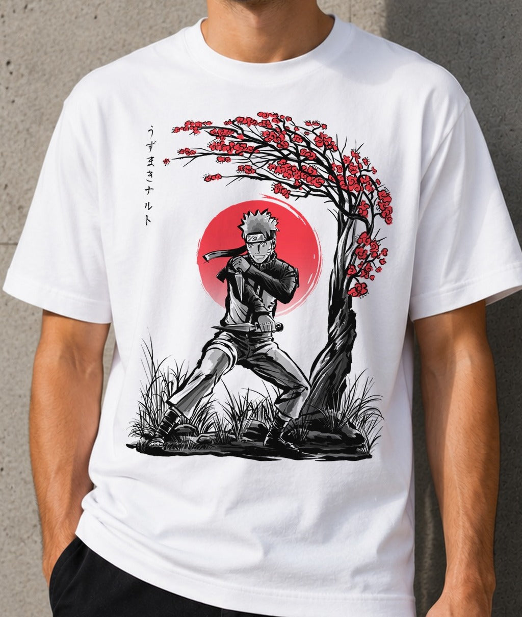 Camiseta Number One Unpredictable – Naruto (blanca)