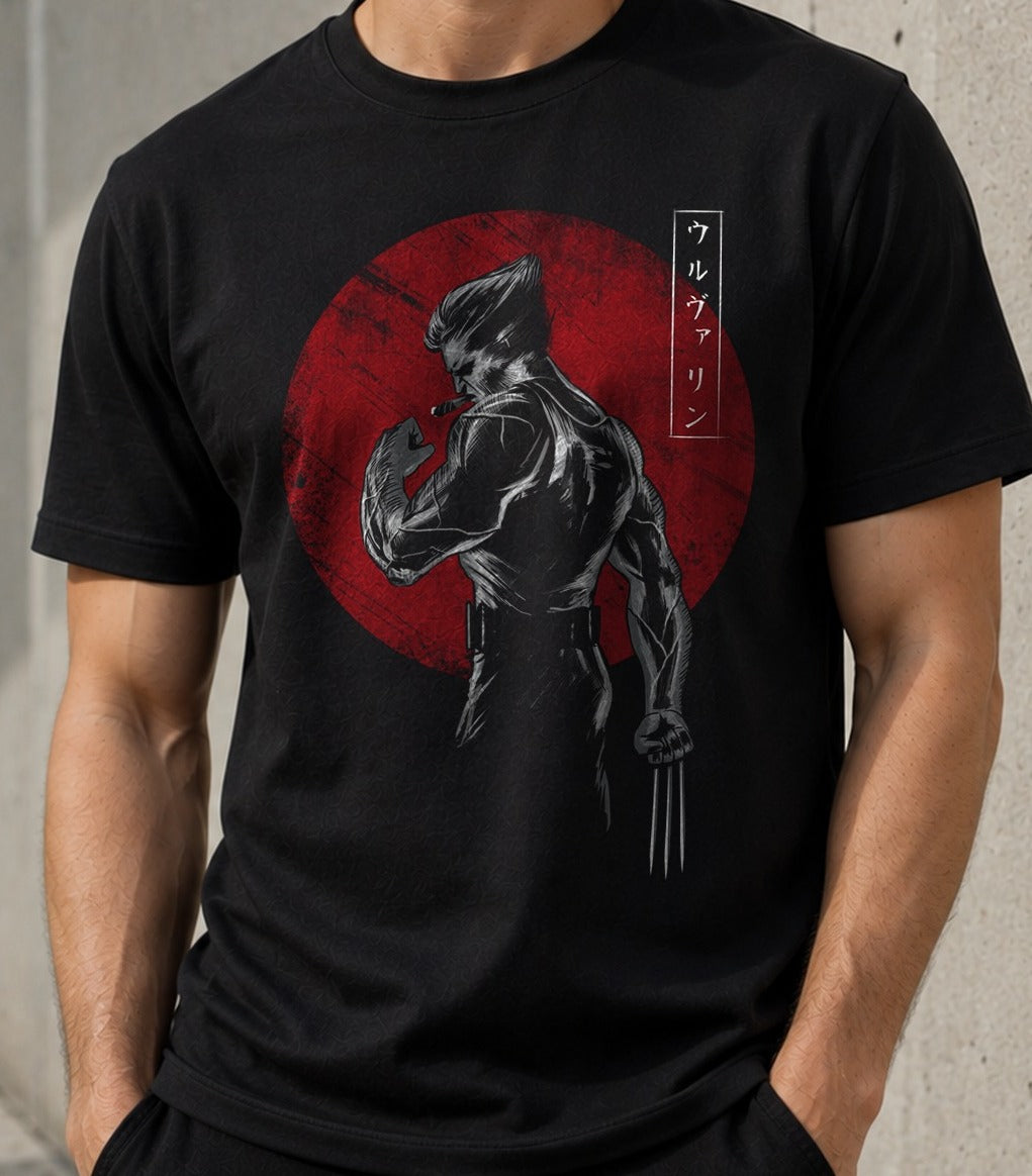 Camiseta Old Mutant – Wolverine de Marvel (negra)