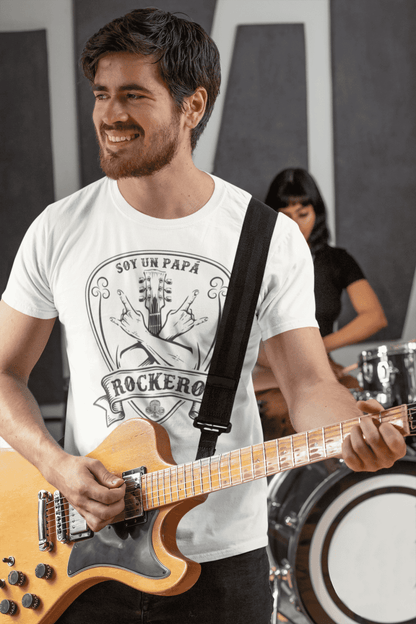Camiseta Papá rockero - El Cajón Friki