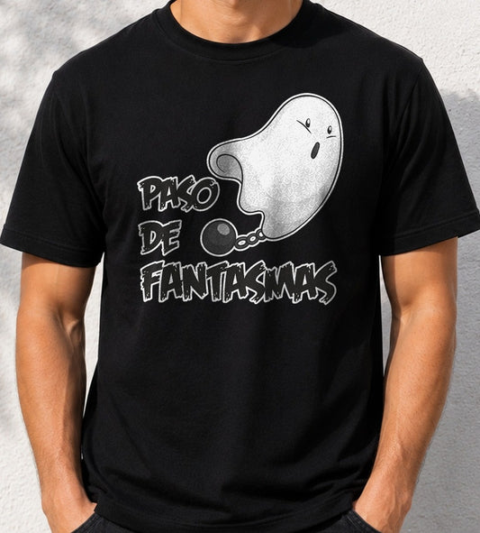 Camiseta Paso de Fantasmas – Halloween (negra)