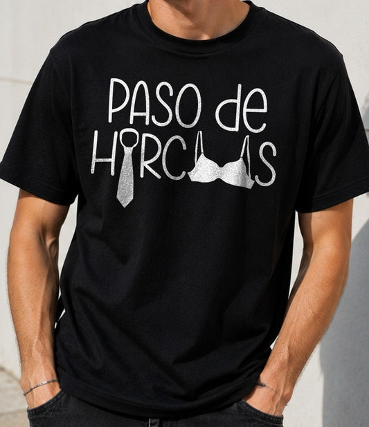 Camiseta Paso de Horcas – Humor para Pasotas (negra)