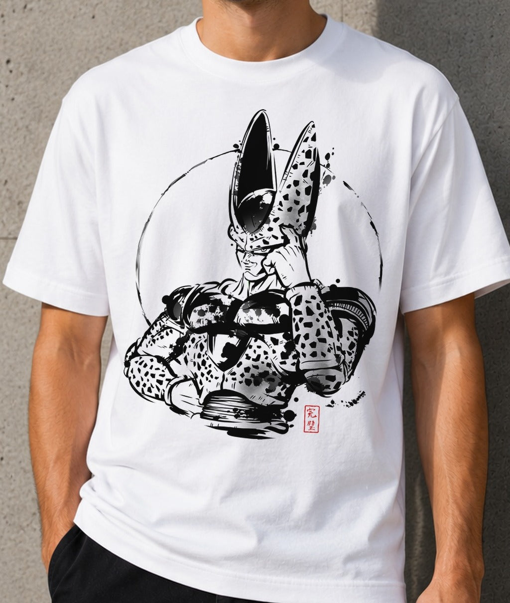 Camiseta Perfect Cell – Dragon Ball Z (blanca)