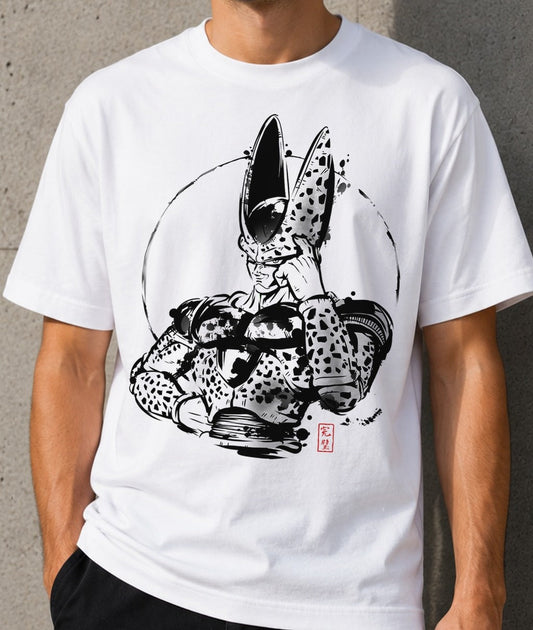 Camiseta Perfect Cell – Dragon Ball Z (blanca)