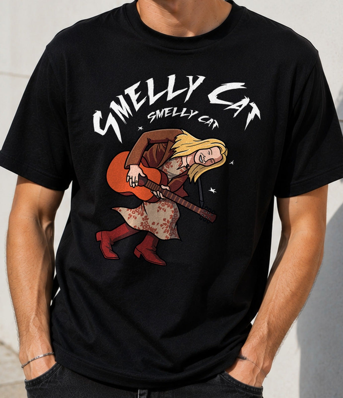 Camiseta Phoebe Buffay vs the world – Comedia y Música de los 90 (negra)