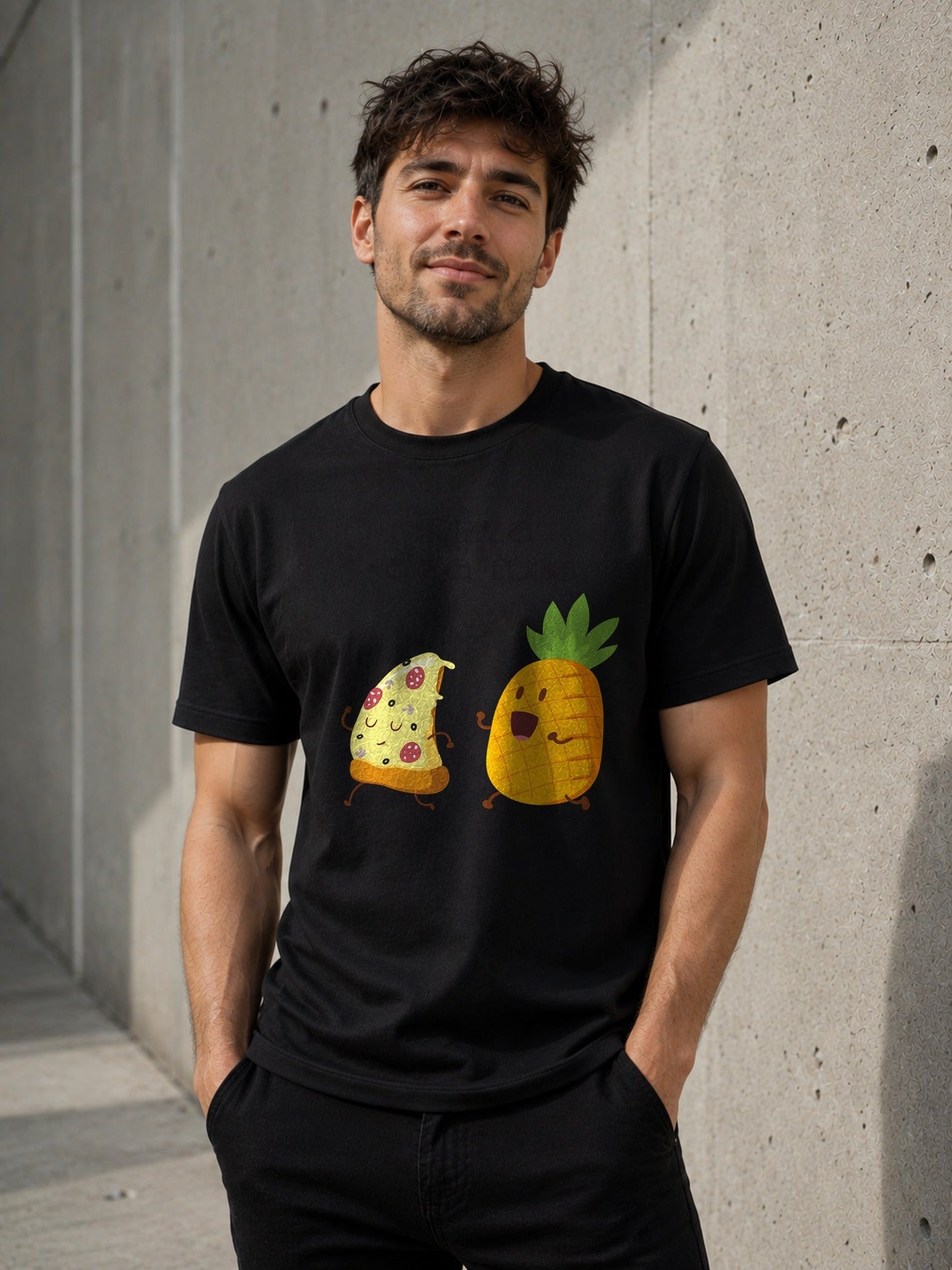 Camiseta con el diseño Pizza a la Fuga – Regalo para amantes de la pizza (y la piña), de Paranoia Records