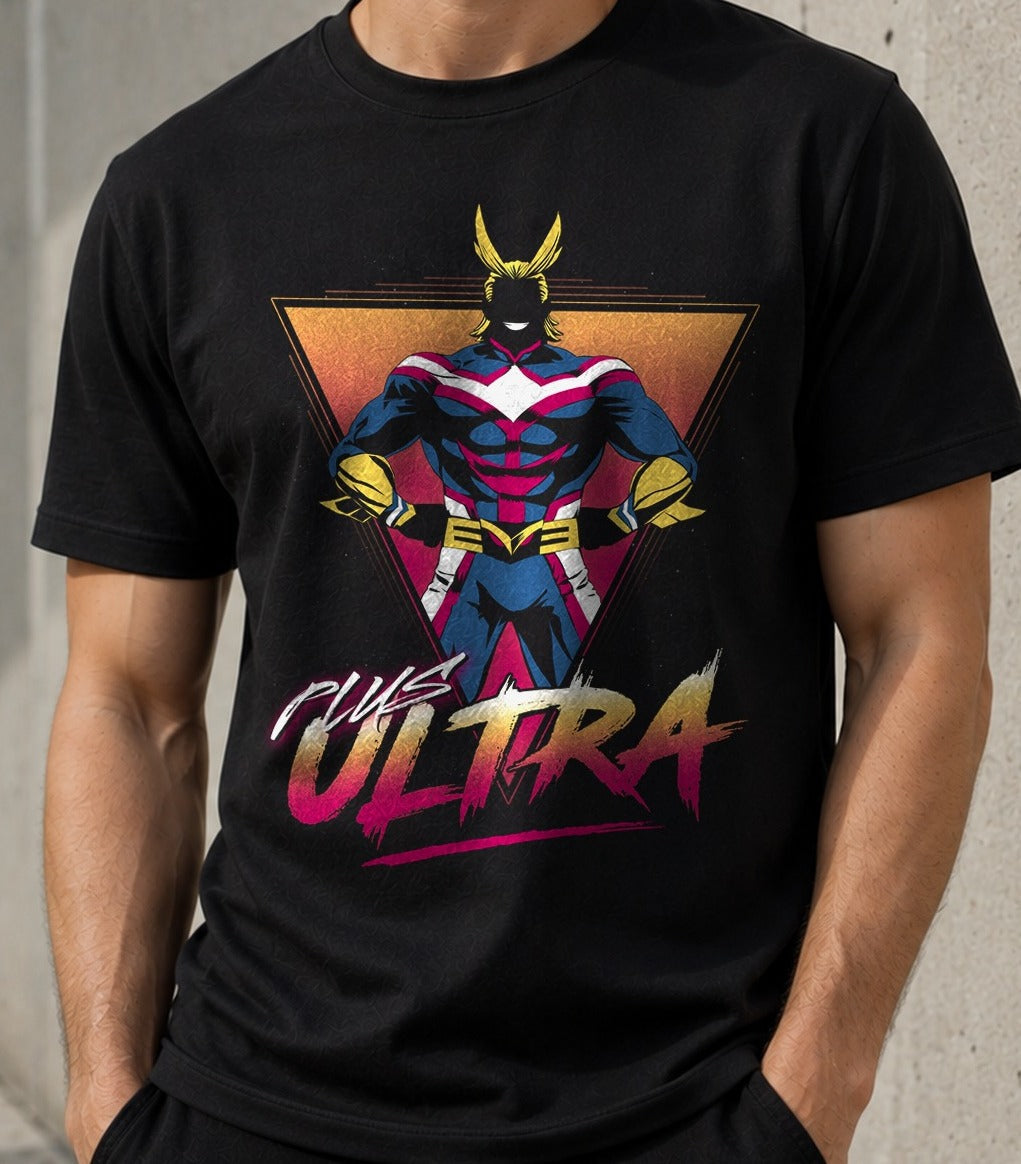 Camiseta Plus Ultra – All Might de My Hero Academia (negra)