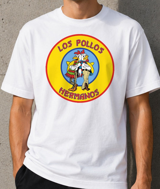 Camiseta Los Pollos Hermanos – Breaking Bad (blanca)