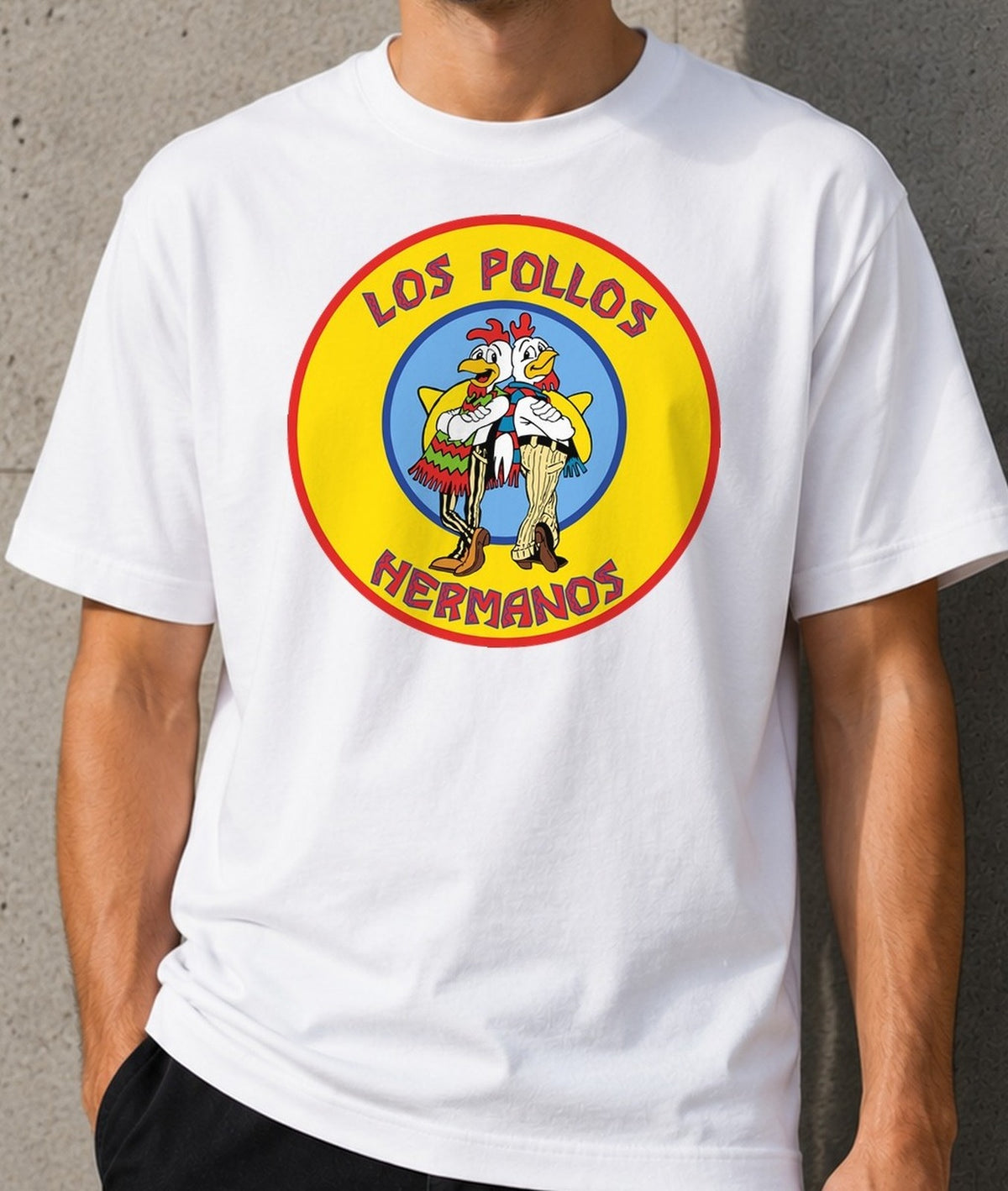 Camiseta Los Pollos Hermanos – Breaking Bad (blanca)